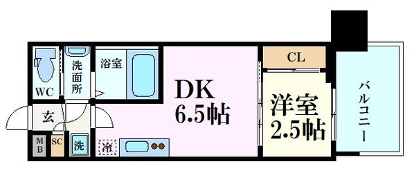 セレニテ中崎町リアンの物件間取画像